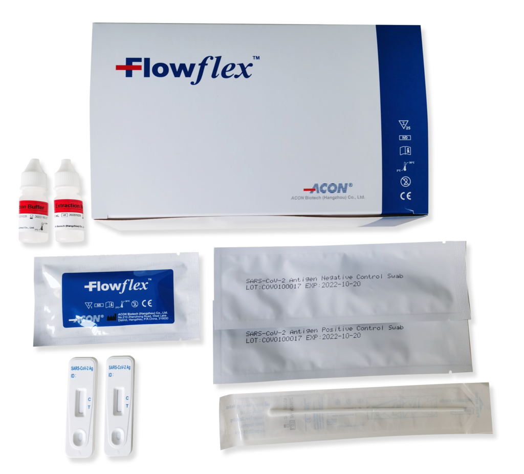 FlowflexTM SARS‐CoV‐2 Antigen Rapid LFT Covid Test (box of 25)